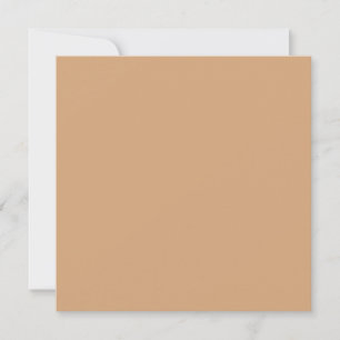 Light French Beige Solid Color Flat Thank You Card