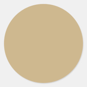 Light French Beige Solid Colour Classic Round Sticker