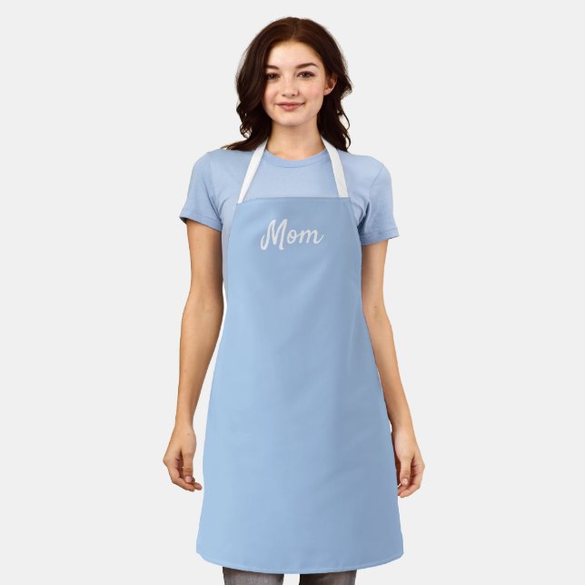 Light French Blue Mum Apron (Worn)
