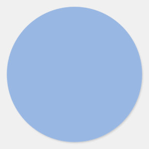 Light French Blue Solid Colour Classic Round Sticker