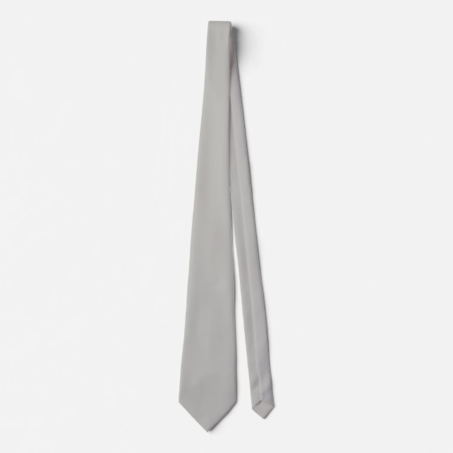 Light French Grey Solid Colour Tie (Front)