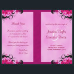 Light Fuchsia Floral Wedding Program Templates<br><div class="desc">© Sunny Mars Designs - Floral Hibiscus: Soft Light Fuchsia Magenta Foldable Wedding Programs - This fully customisable custom wedding programme template features an illustration of a dark pink,  purple or fuschia hibiscus floral decoration.  Personalise it by adding your wedding party and wedding ceremony details.</div>