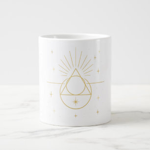 Light Geometry ✨ Sacred Golden Geometry Design Large Coffee Mug
