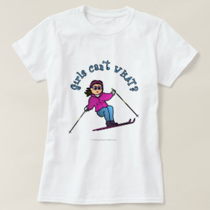 Light Girl Snow Skiing T-Shirt