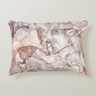 LIGHT GOLD MARBLE AGATE SILVER GLITTER GLAM DECORATIVE CUSHION