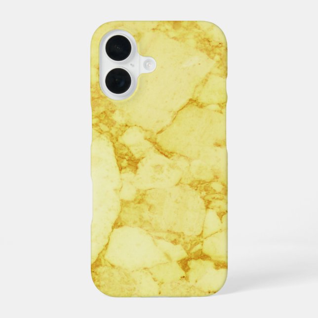 Light Gold Marble iPhone 16 Case (Back)