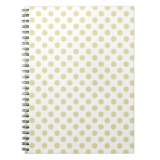 Light Gold Polka Dot Spiral Notebook