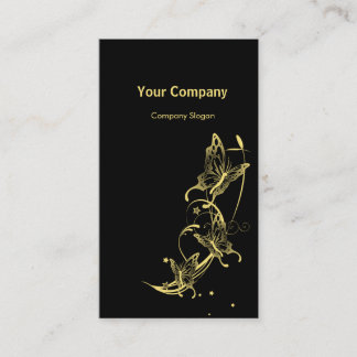Light Golden Butterflies Business Card
