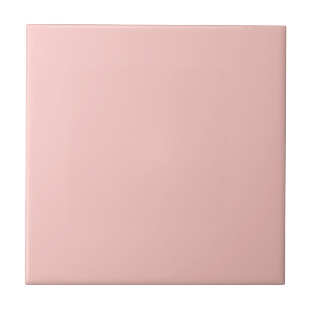 Light Gossamer Pink, Solid Colour Pastel Pink Tile (Front)
