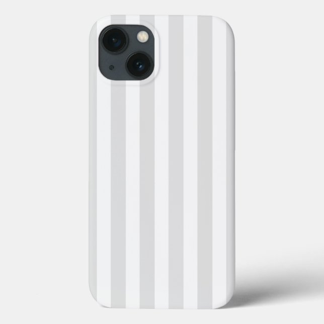 Light gray and white candy stripes Case-Mate iPhon Case-Mate iPhone Case (Back)