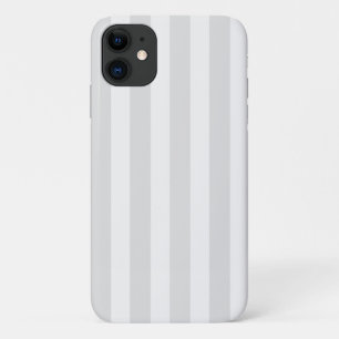 Light gray and white candy stripes Case-Mate iPhone case