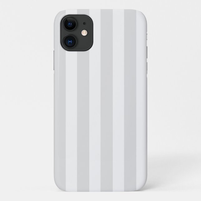 Light gray and white candy stripes Case-Mate iPhone case (Back)