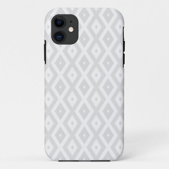 Light gray and white diamond pattern Case-Mate iPhone case (Back)