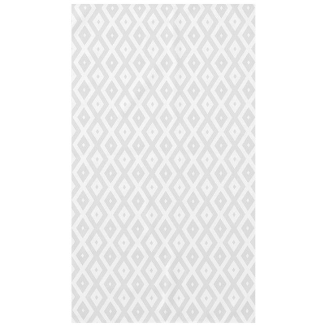 Light gray and white diamond pattern tablecloth (Front)