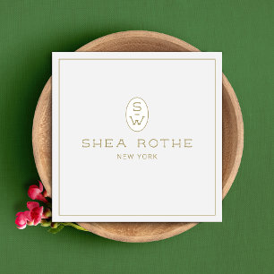 Light Gray Beauty Salon Professional Monogram