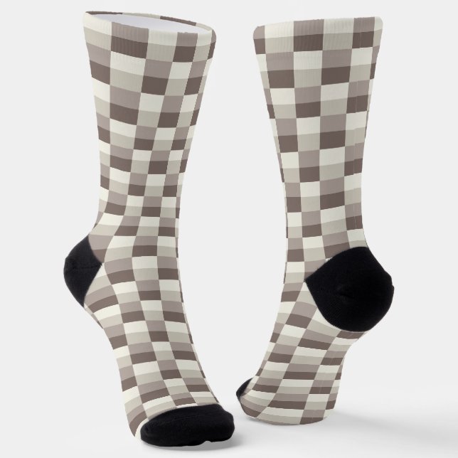 Light Gray Mists Color Blocks Socks (Angled)