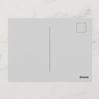 Light Gray Post Card Personalized Greeting Design