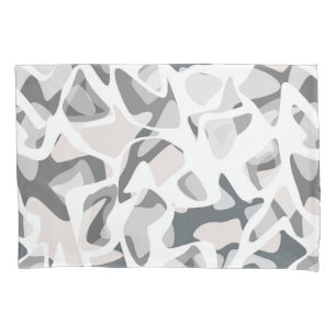 Light Gray Spots Abstract spotted pattern  Pillowcase