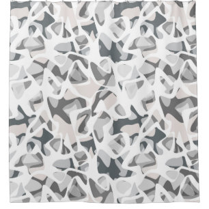Light Gray Spots Abstract spotted pattern Shower Curtain