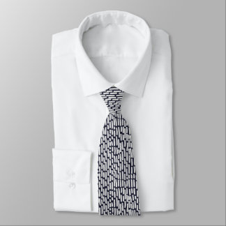 Light Gray Strokes on Dark Blue B Tie