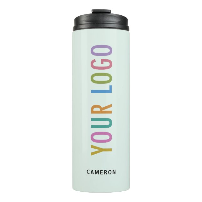 Light Green 12 oz Tumbler Business Logo Printed (Front)