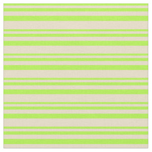 Light Green and Tan Coloured Lines Pattern Fabric