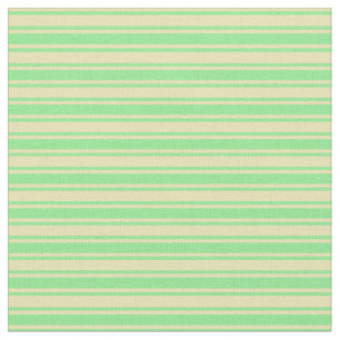 Light Green and Tan Coloured Stripes Fabric