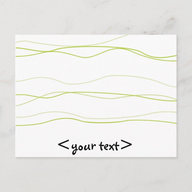 Light Green and White Waves Postcard (Front)