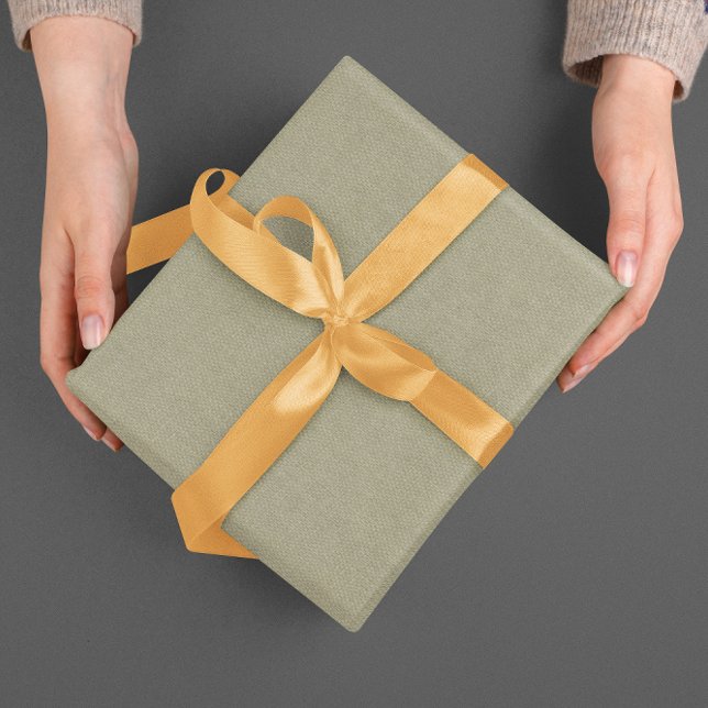 Light Green Beige Linen Mimic Fabric Effect Wrapping Paper (Creator Uploaded)