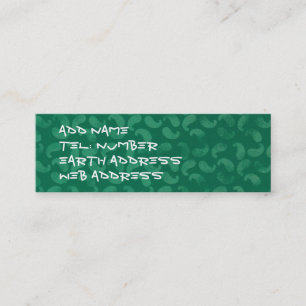 Light Green Blobs on Dark Green Business Card