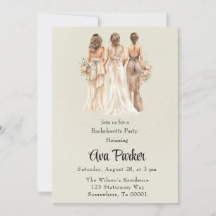 Light Green Bridesmaids Bachelorette Party Invitation