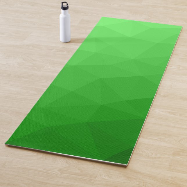 Light green bright Gradient Geometric Mesh Pattern Yoga Mat (In Situ)