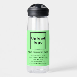 Light Green Business Brand on 25 oz Water Bottle