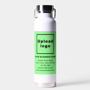 Light Green Business Brand on Insulated Water Bottle