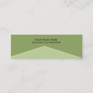 Light Green Centre Point Mini Business Card