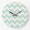 Light Green Chevron Clock