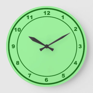 Light Green Colour Round Shape Acrylic Wall Clock