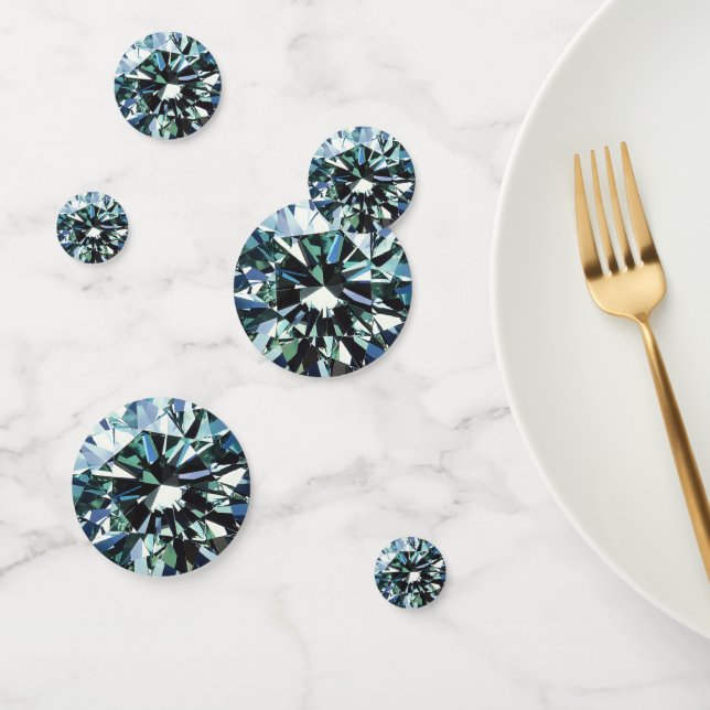 Light Green Crystal Diamond Pattern Confetti (Group)