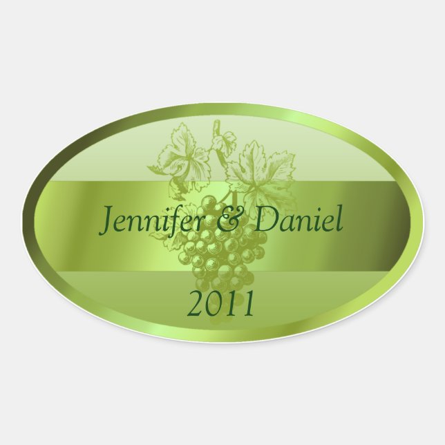 Light Green Custom Wine Labels (Front)