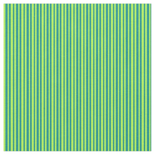 Light Green & Dark Cyan Pattern of Stripes Fabric (Close Up)