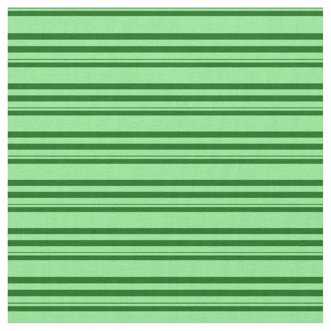 Light Green & Dark Green Stripes Pattern Fabric (Close Up)