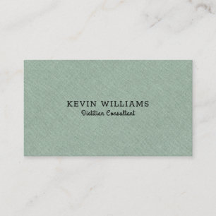 Light-green faux linen texture background business card
