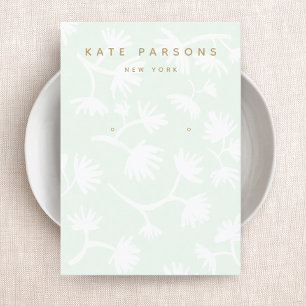 Light Green Floral Earring Jewellery Display Business Card
