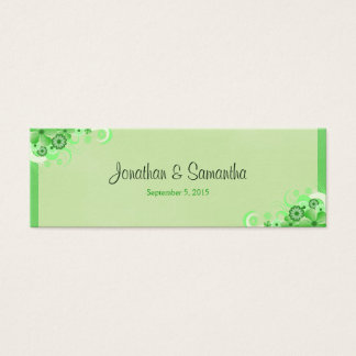 Light Green Floral Small Wedding Favour Favour Tag