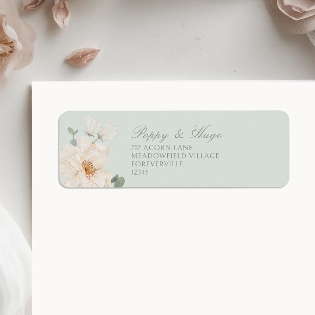 Light Green | Floral Wedding Return Address  (Creator Uploaded)