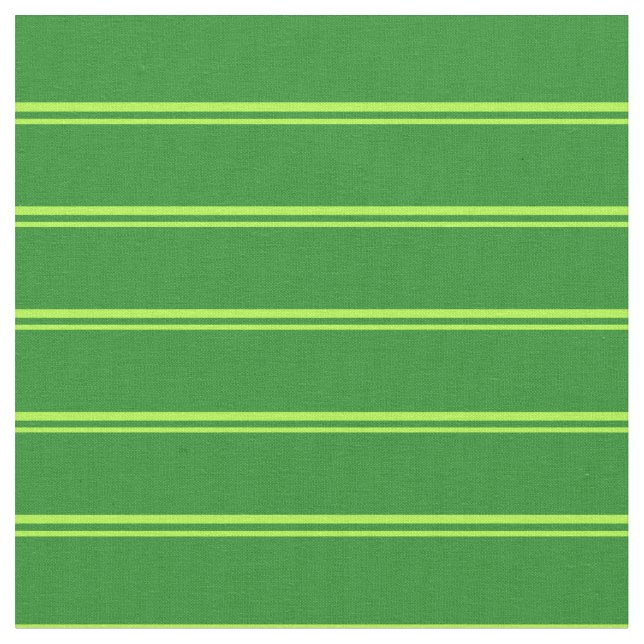 Light Green & Forest Green Lined/Striped Pattern Fabric (Close Up)