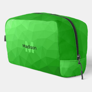 Light green geometric mesh pattern Monogram Dopp Kit
