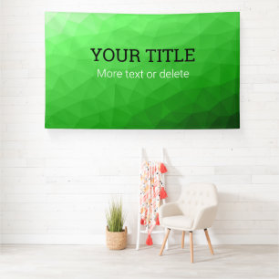 Light green geometric mesh Triangle custom text Banner