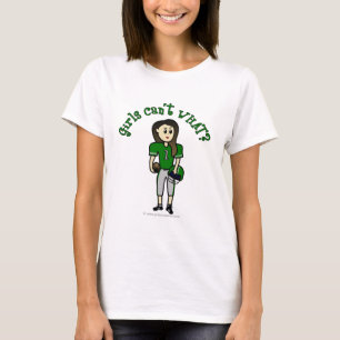 Light Green Girls Football T-Shirt