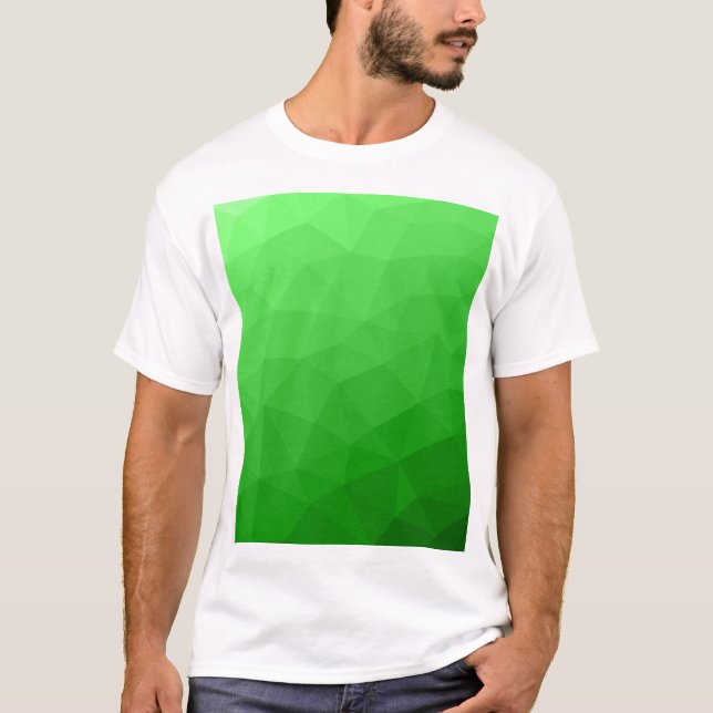 Light green gradient geometric mesh bright pattern T-Shirt (Front)